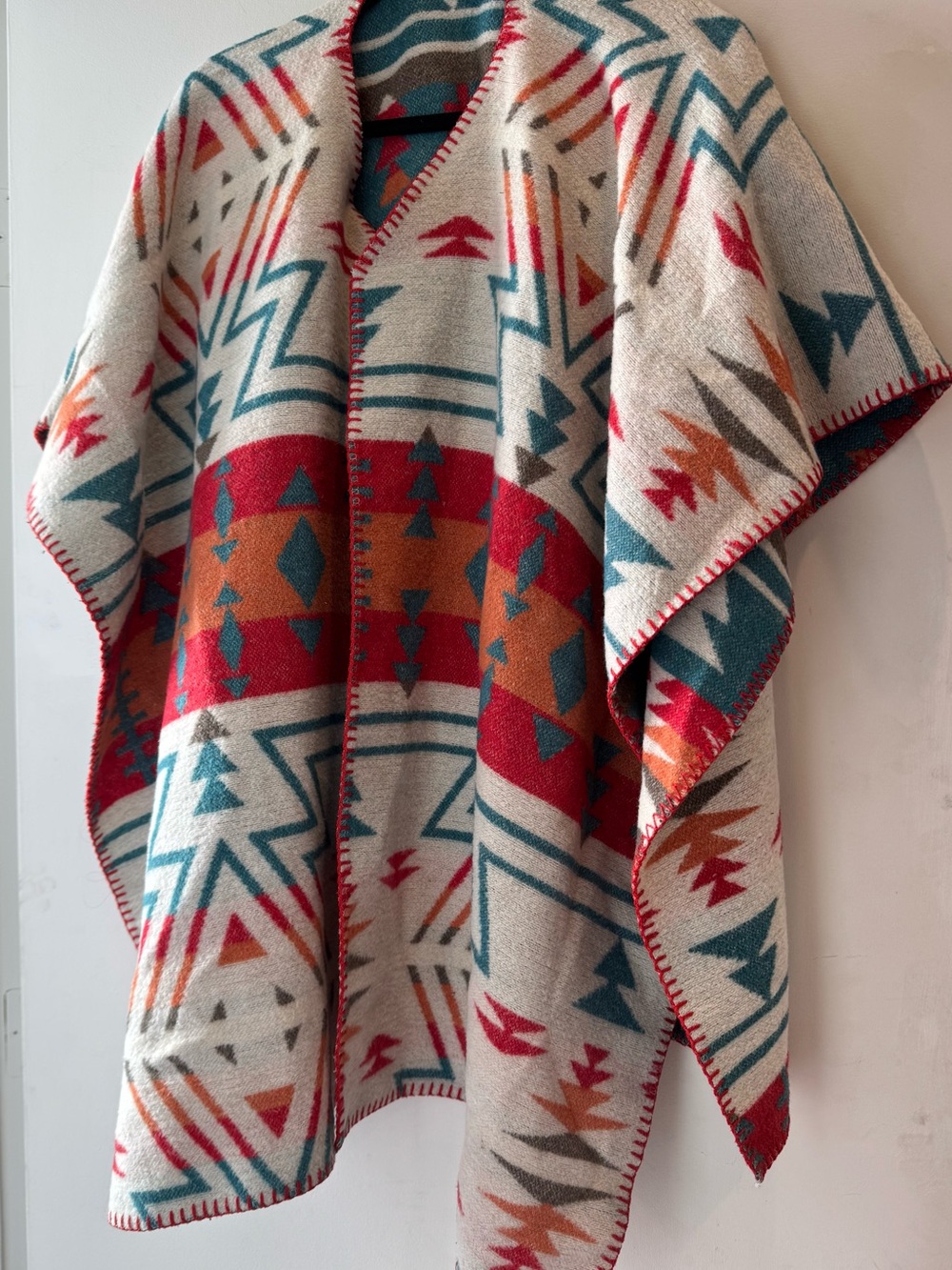 Poncho.sold out. One size. Wool blend. Unisex